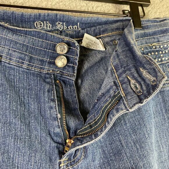 Jeans Womens Size 14 High Rise‎ Old Skool Straight Leg Cotton Denim Pockets Blue - Picture 10 of 12